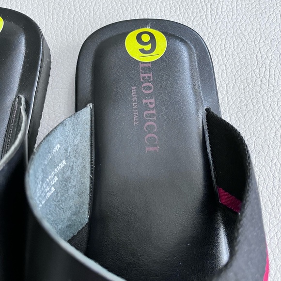 NWT - Leo Pucci Men’s Leather Sandals - Size 9 - Made in Italy - Picture 2 of 5